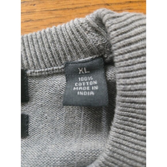 Lyle & Scott Mens Gray 100% Commed Cotton Ribbed Knit Sweater Size XL NWT Preppy - Picture 4 of 7